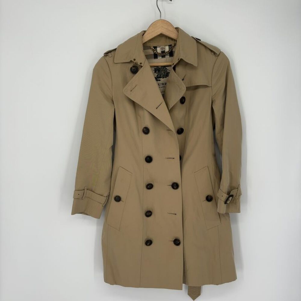 Burberry Beige Double-Breasted Trench Coat